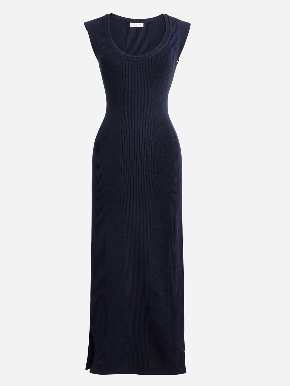 J. Crew Navy Ribbed Sleeveless Maxi Dress